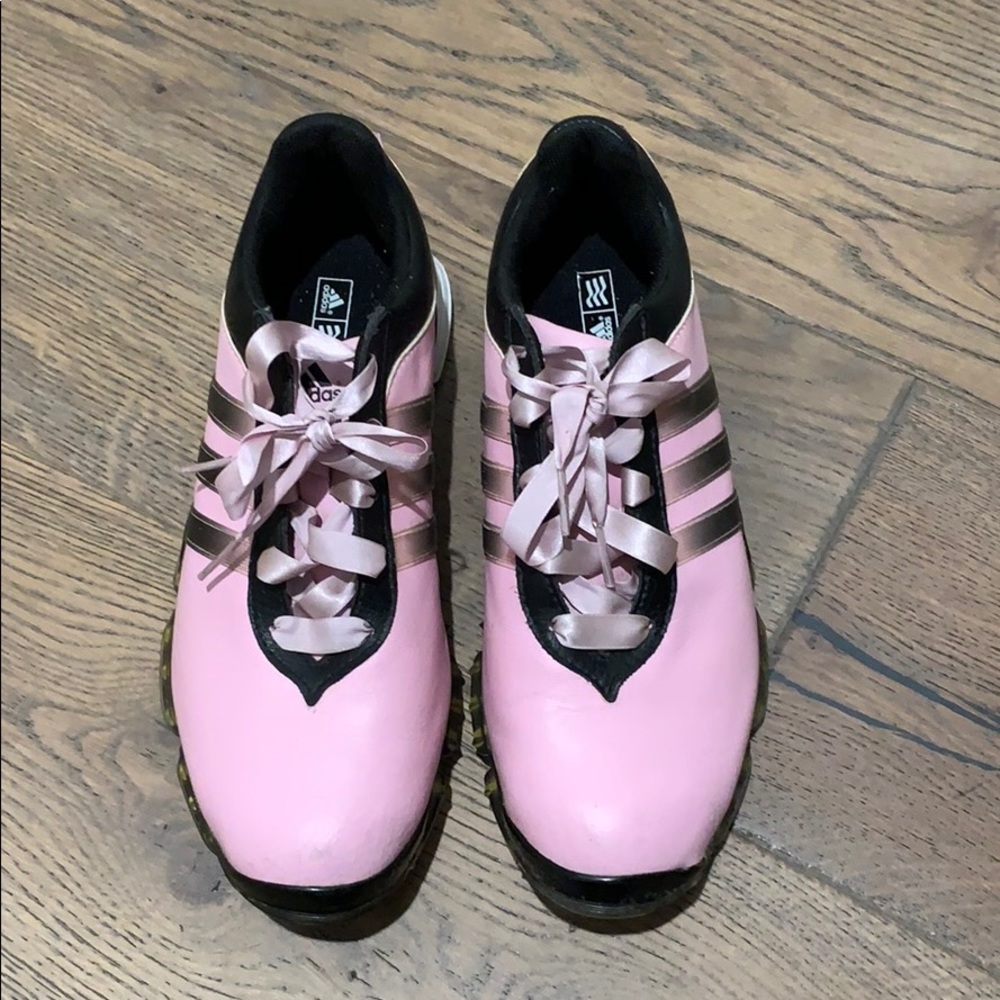 Adidas pink golf shoes